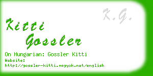 kitti gossler business card